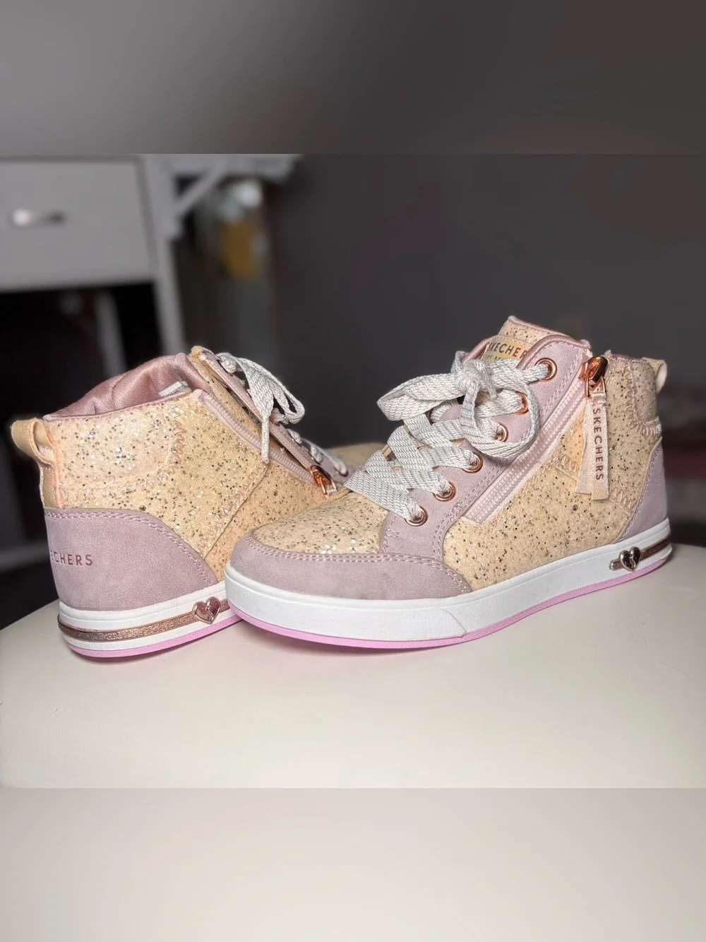 Girls' Glitter High-Top Sketchers